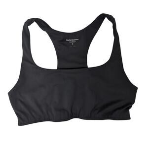 Reformation Gwen EcoMove Sports Bra Black Racerback Yoga Gym Workout Running